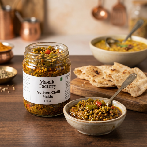 Crushed Chilli Pickle 300g | Hot Indian Pickle | Masala Factory